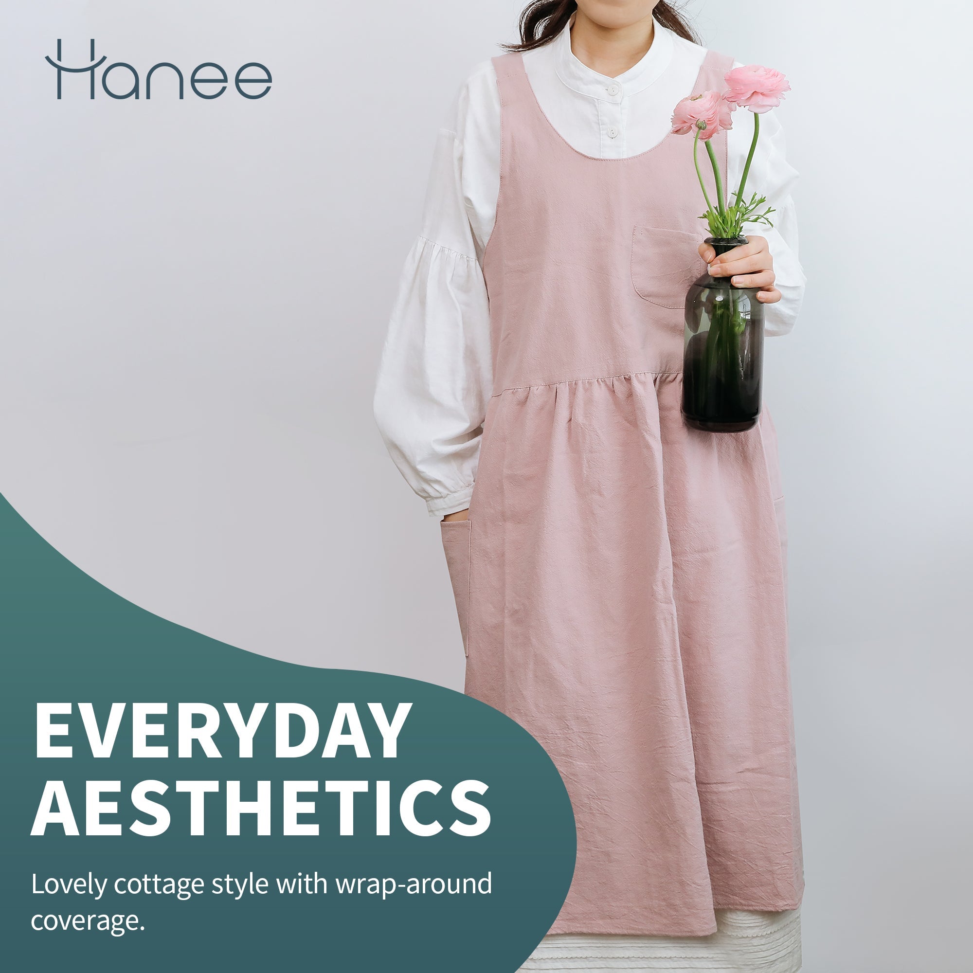 100% Cotton Cross - Back Pinafore Apron Dress - Hanee Aprons