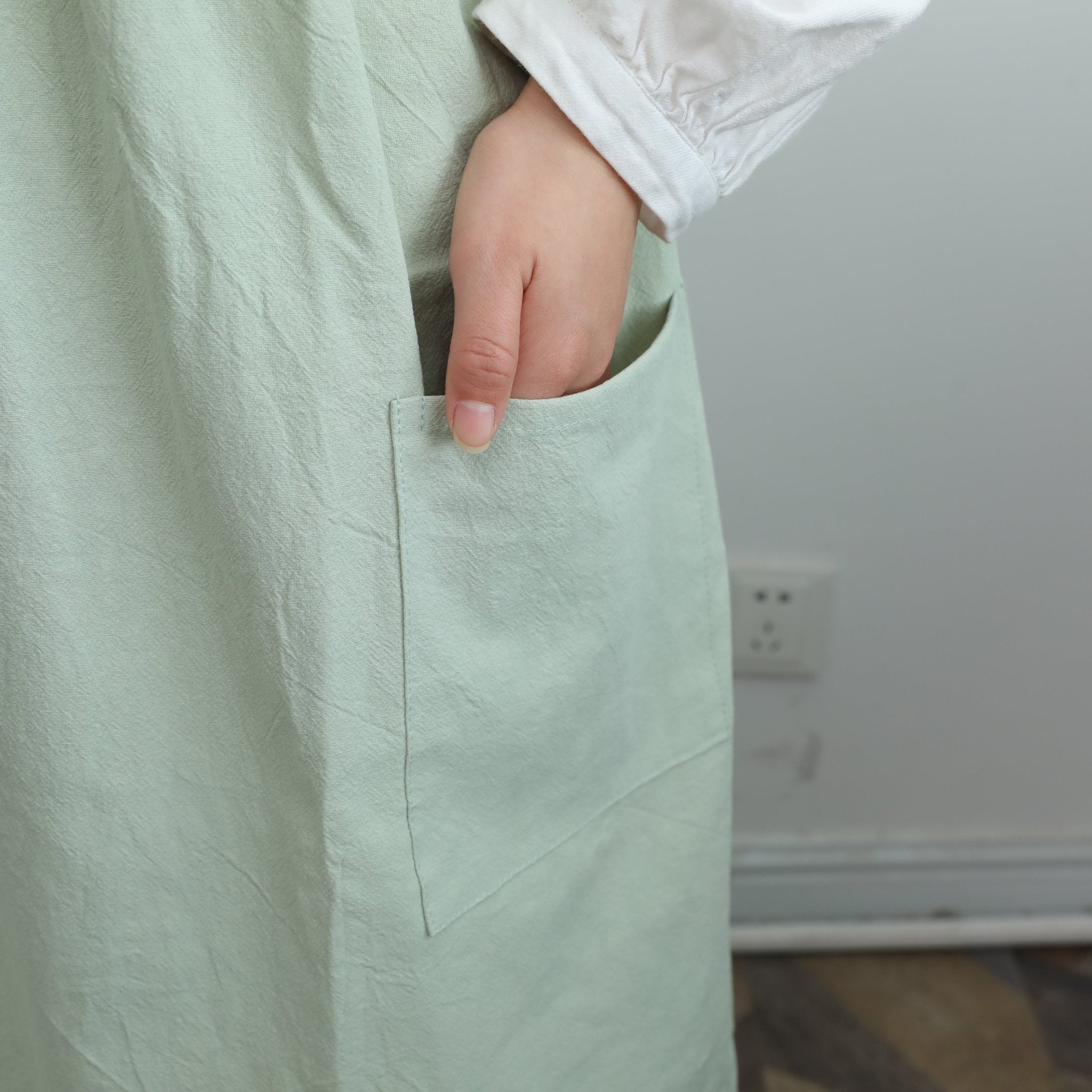 100% Cotton Cross - Back Pinafore Apron Dress - Hanee Aprons