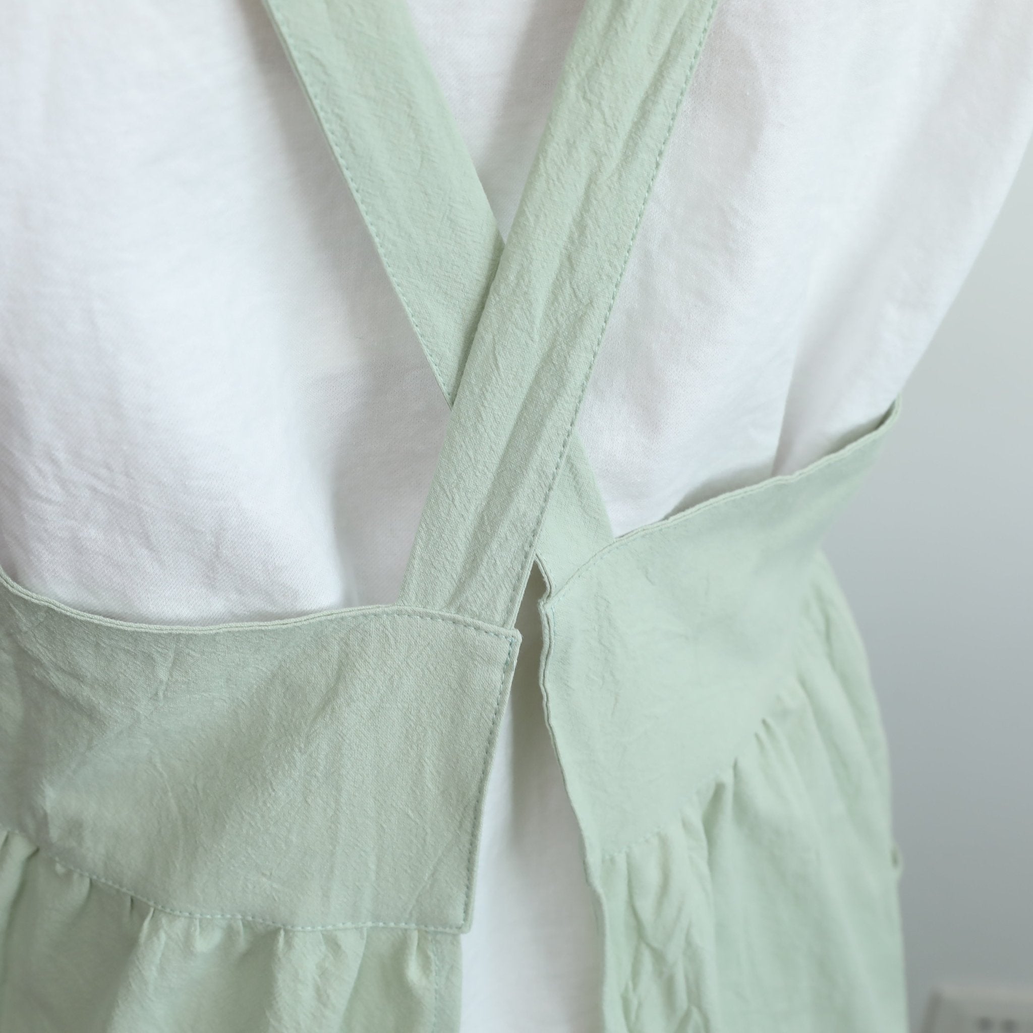 100% Cotton Cross - Back Pinafore Apron Dress - Hanee Aprons