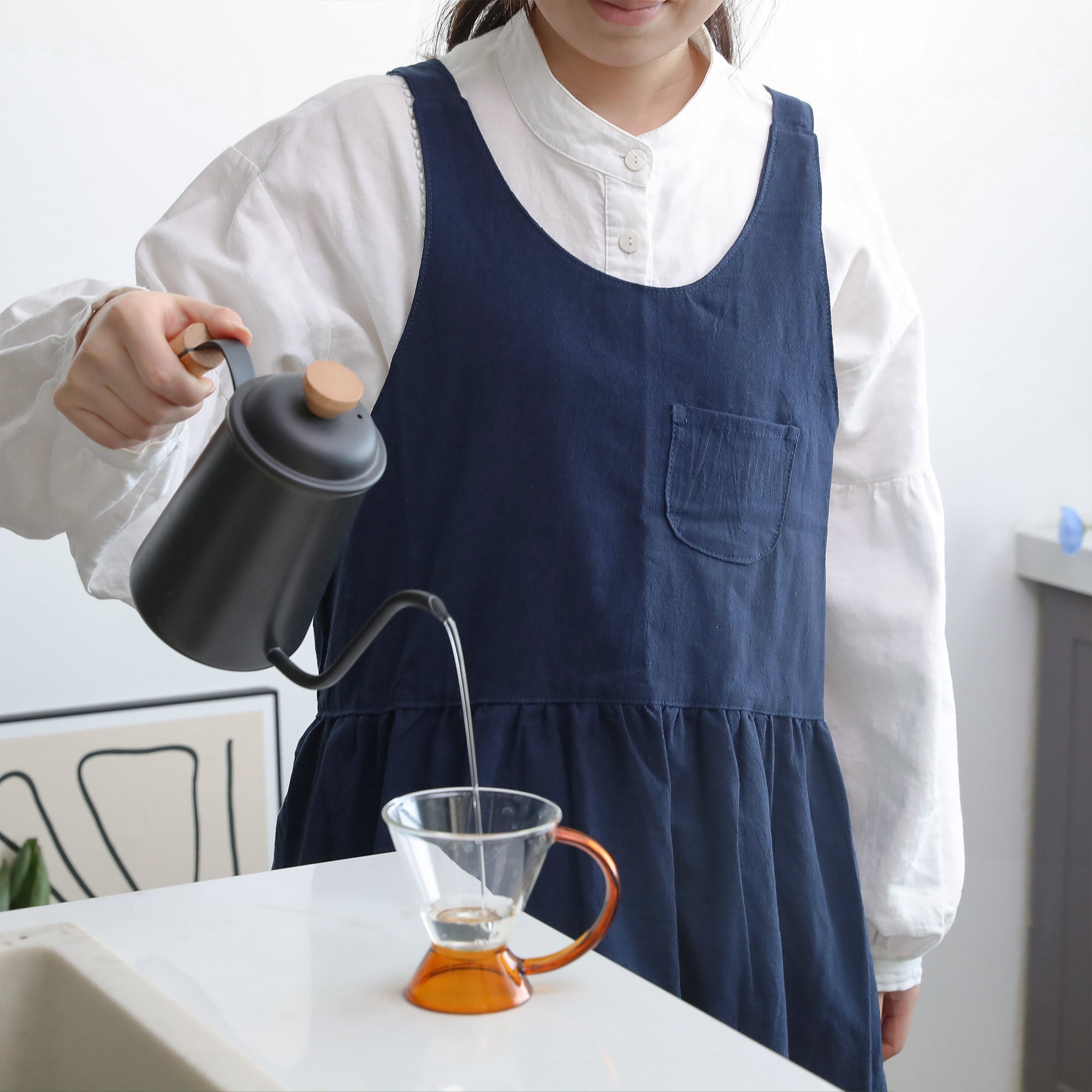 100% Cotton Cross - Back Pinafore Apron Dress - Hanee Aprons