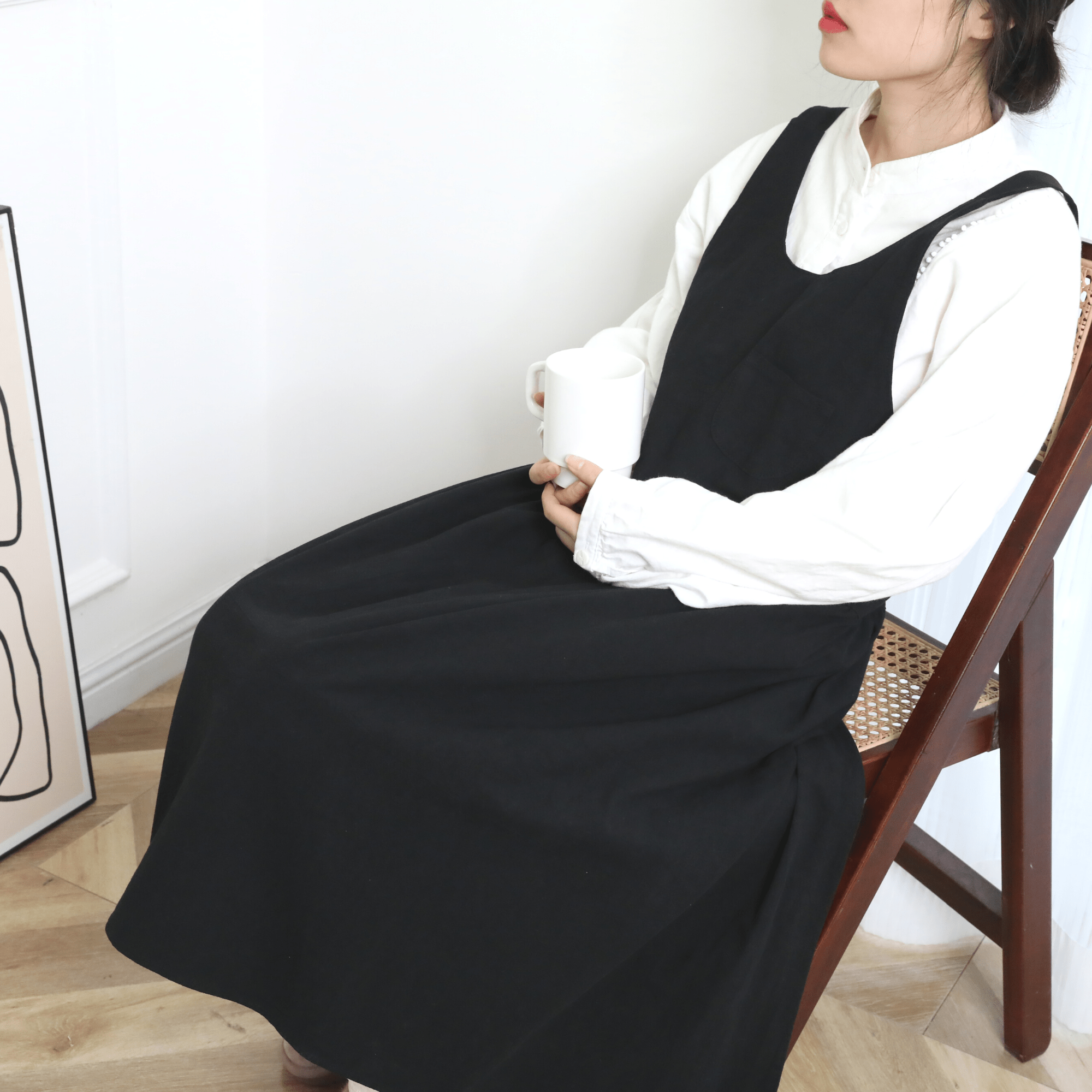 100% Cotton Cross - Back Pinafore Apron Dress - Hanee Aprons