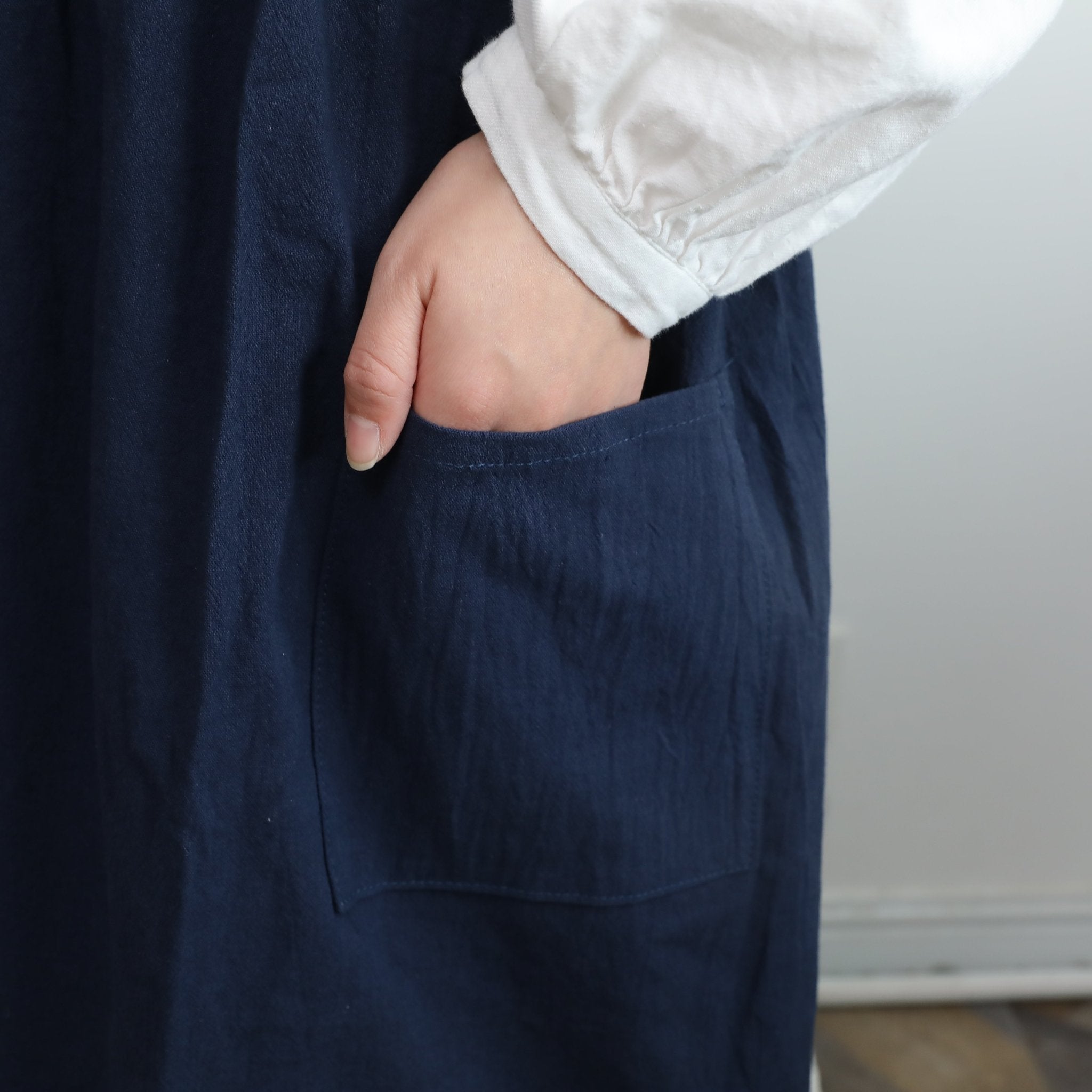 100% Cotton Cross - Back Pinafore Apron Dress - Hanee Aprons