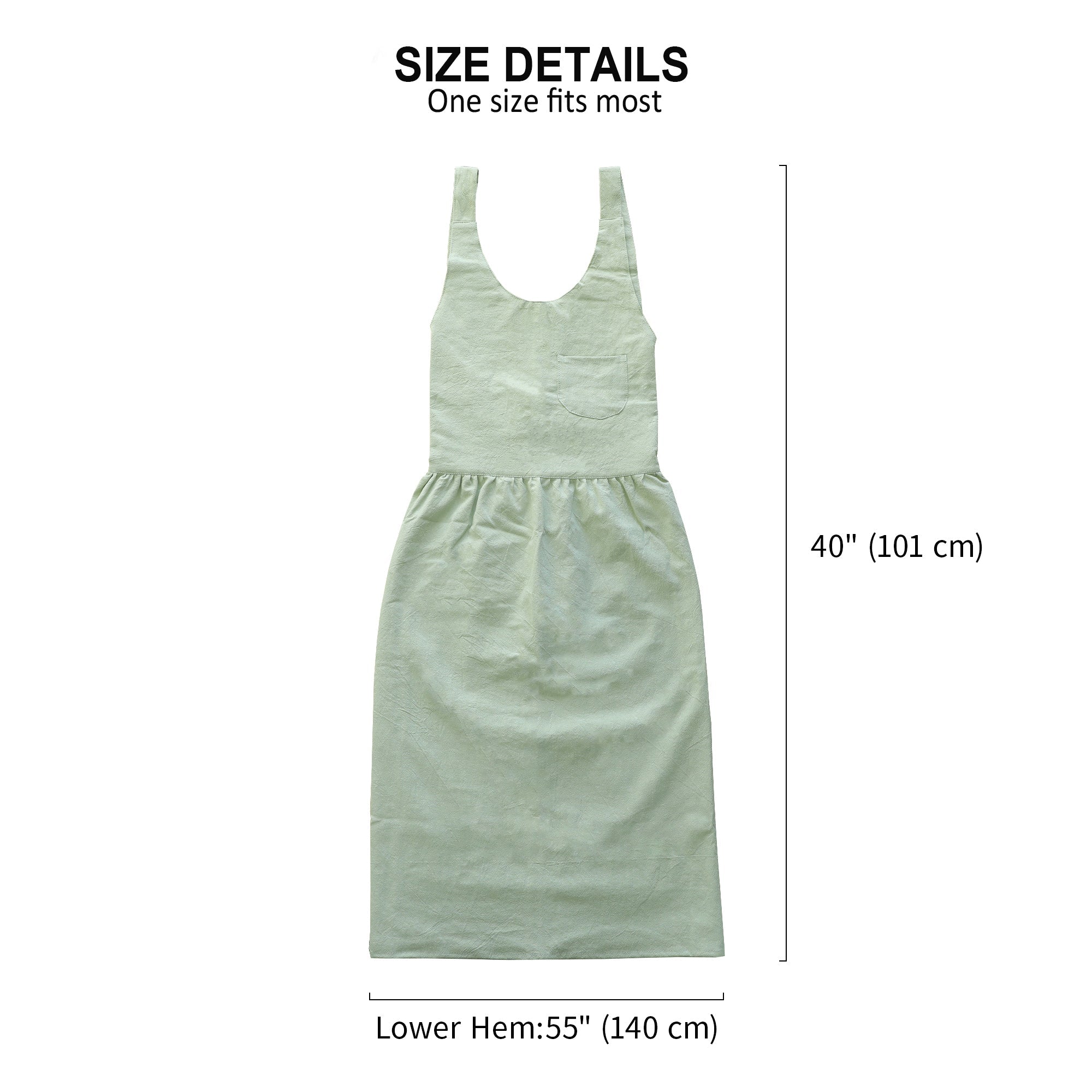 100% Cotton Cross - Back Pinafore Apron Dress - Hanee Aprons