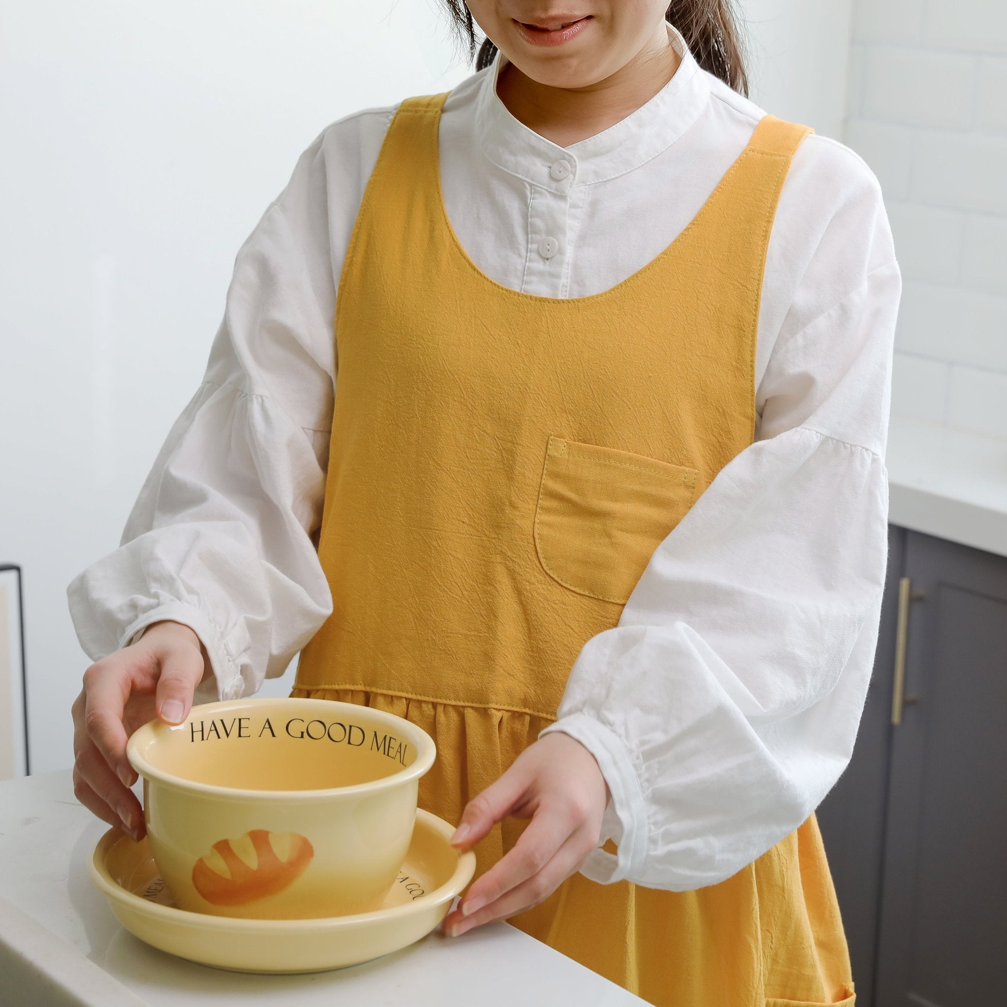 100% Cotton Cross - Back Pinafore Apron Dress - Hanee Aprons