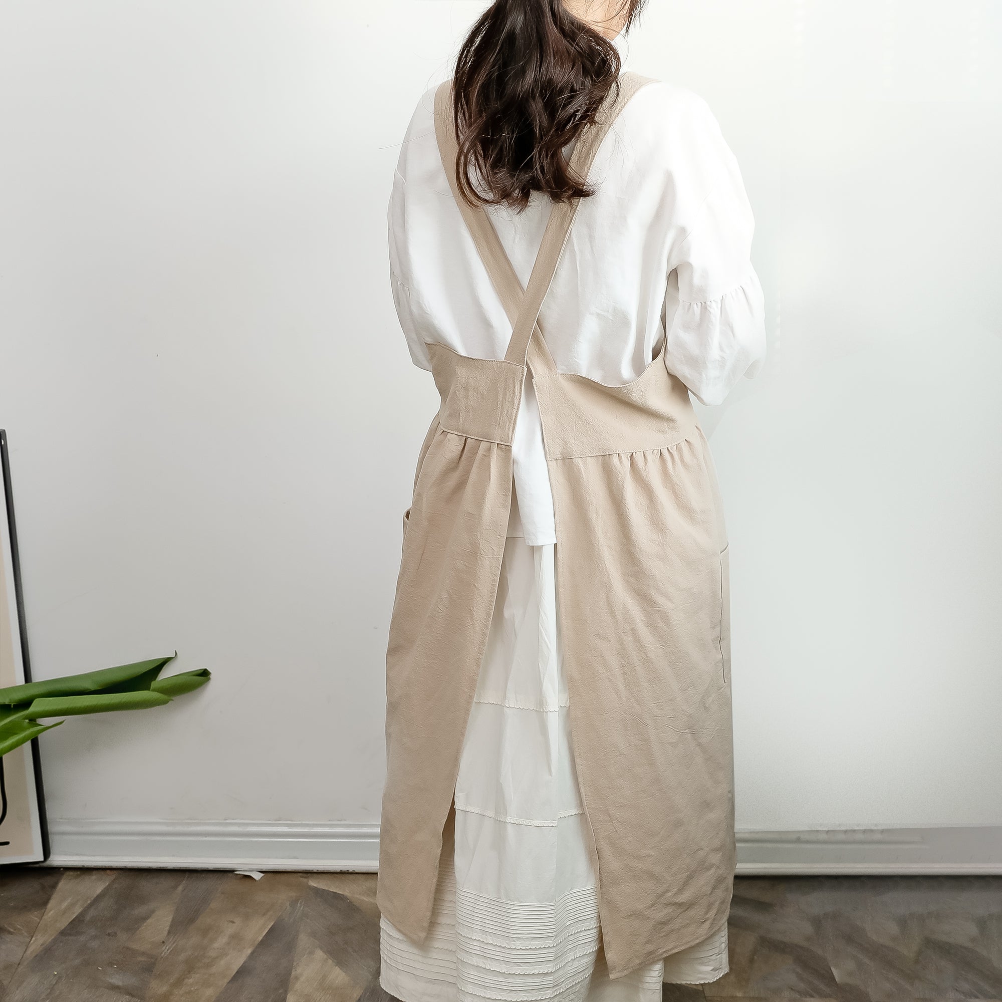 100% Cotton Cross - Back Pinafore Apron Dress - Hanee Aprons