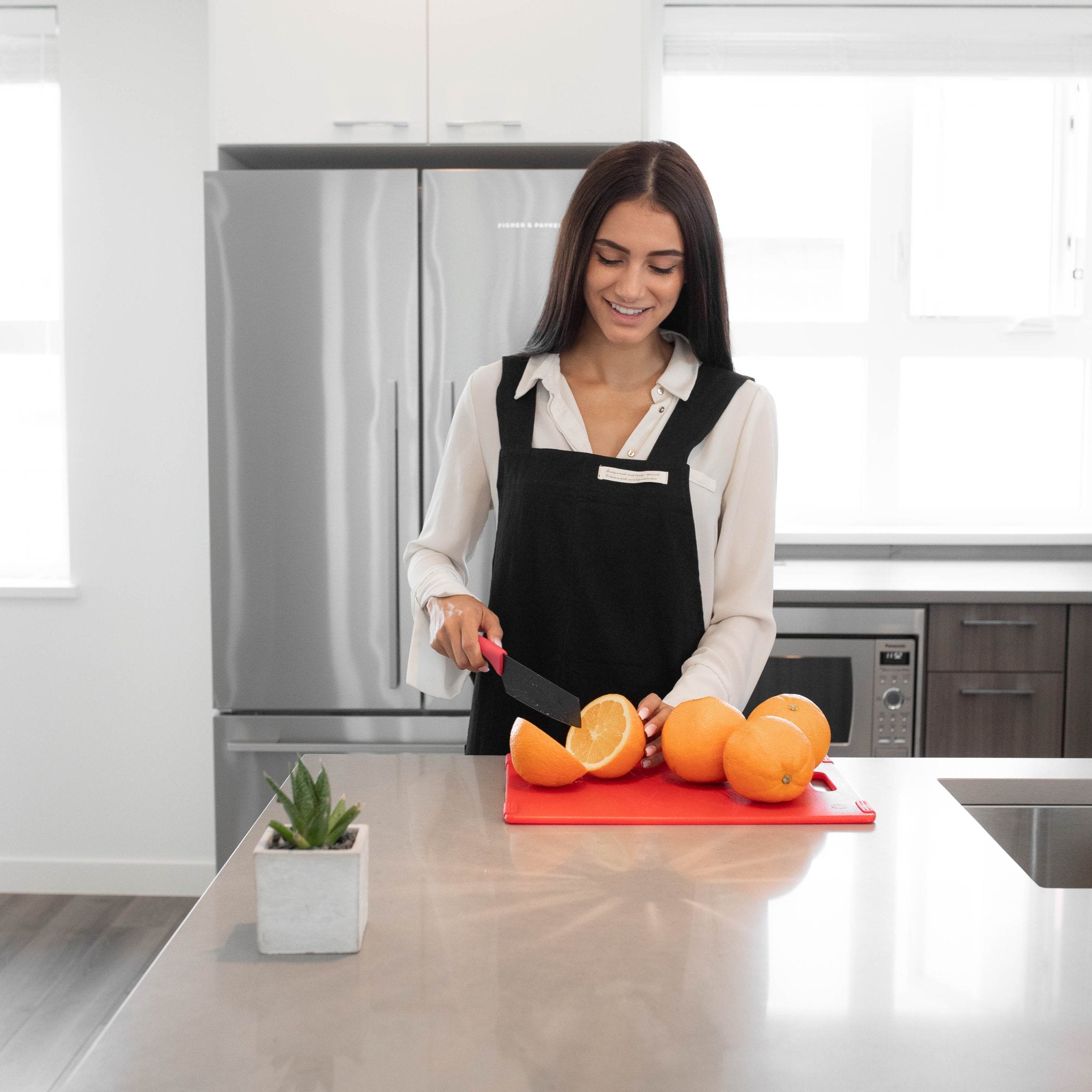 100% Cotton No - Tie Cross - Back Aprons - Hanee Aprons