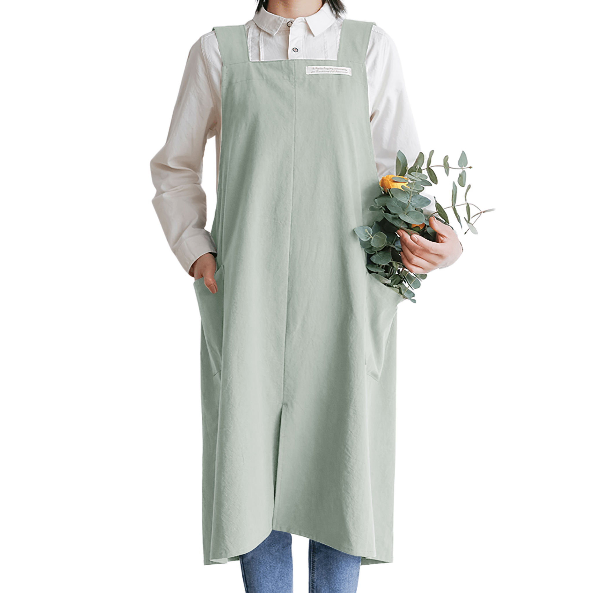 100% Cotton No - Tie Cross - Back Aprons - Hanee Aprons