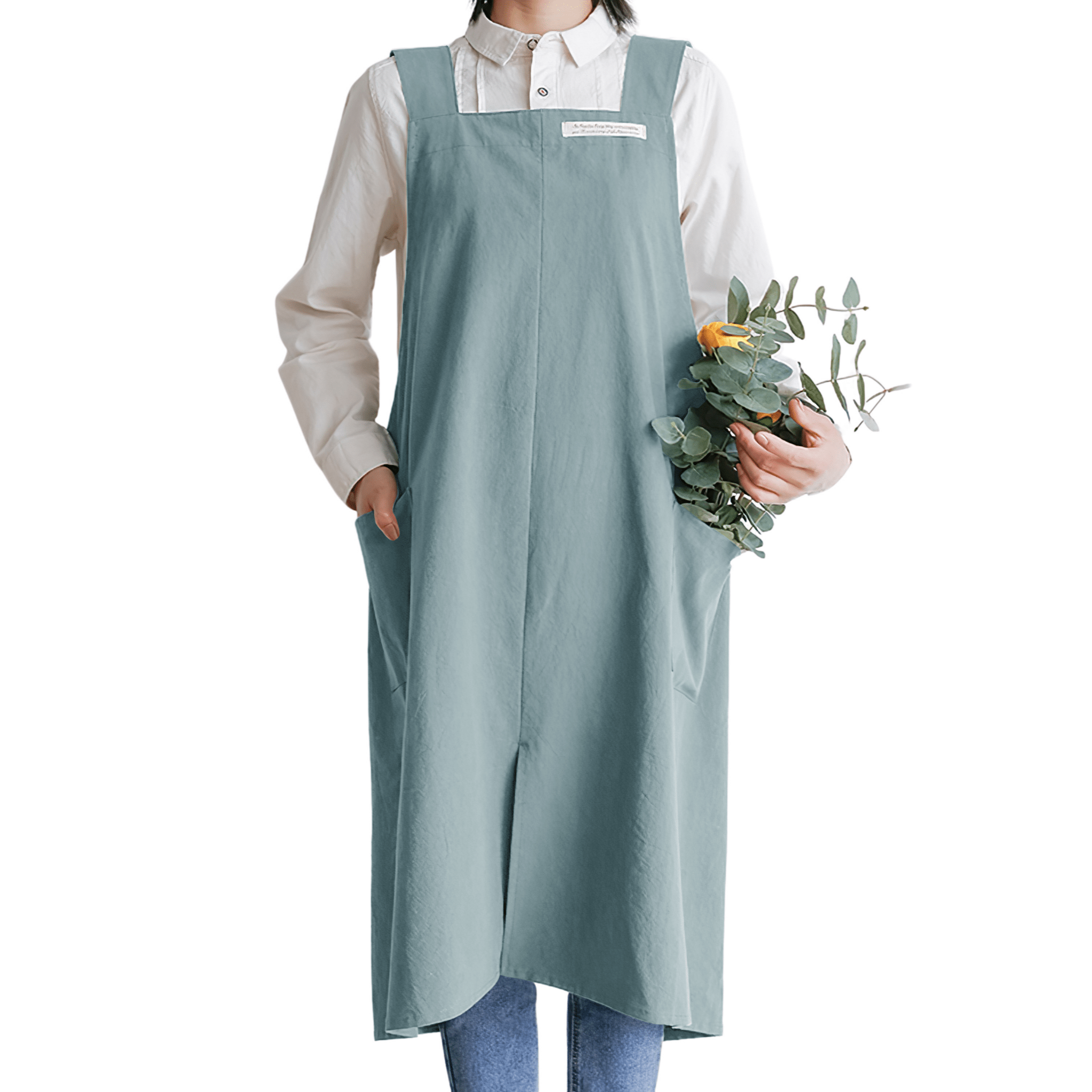 100% Cotton No - Tie Cross - Back Aprons - Hanee Aprons