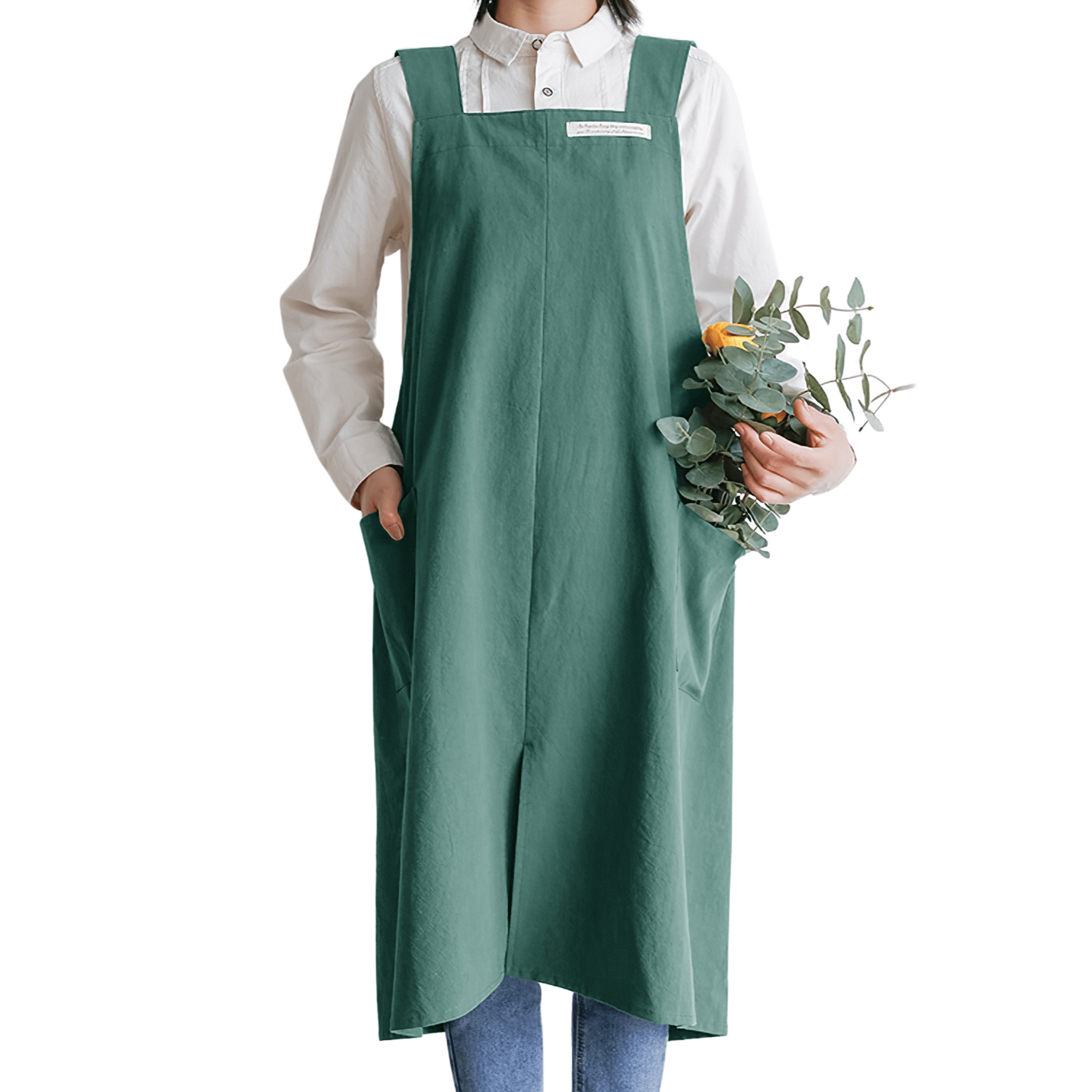 100% Cotton No - Tie Cross - Back Aprons - Hanee Aprons