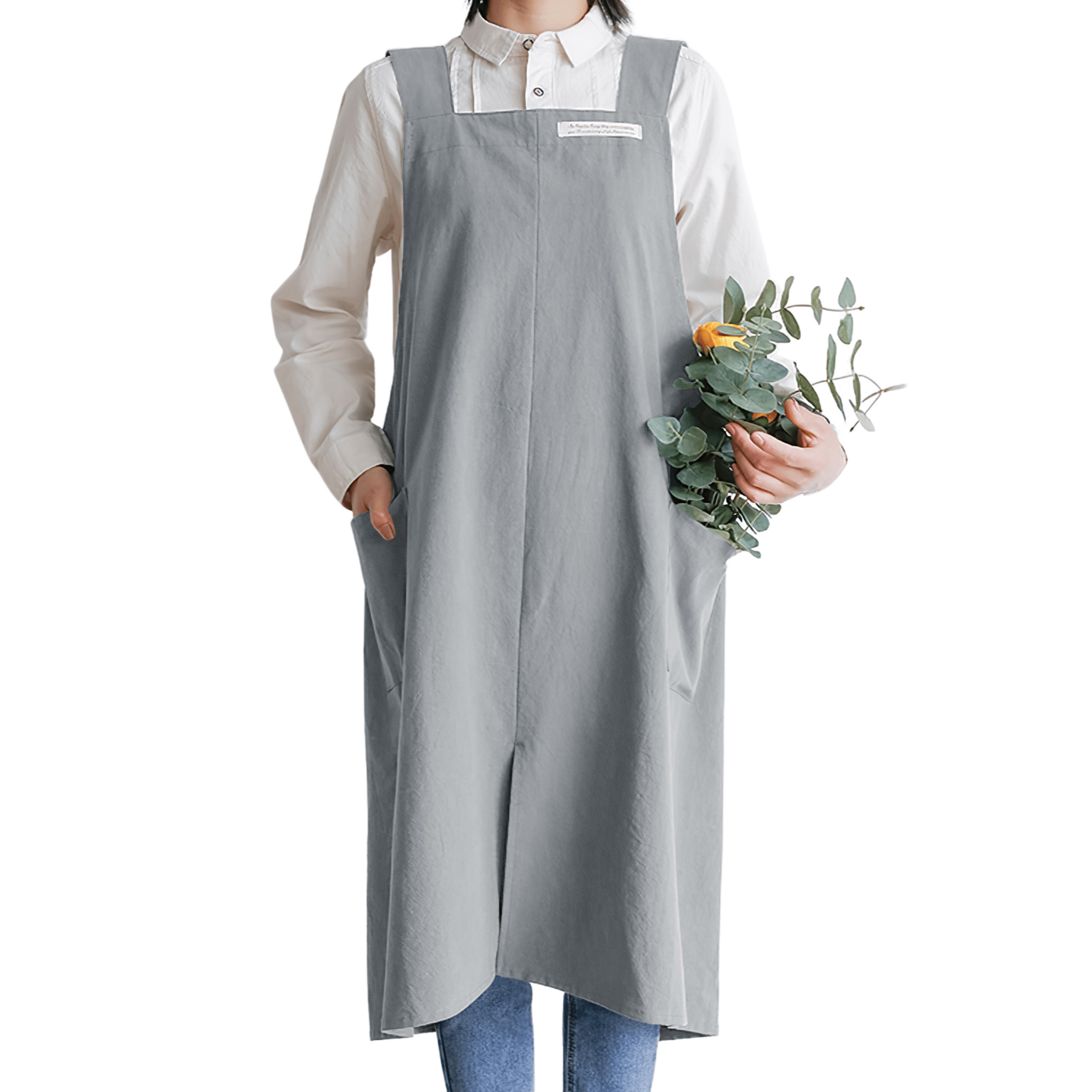 100% Cotton No - Tie Cross - Back Aprons - Hanee Aprons