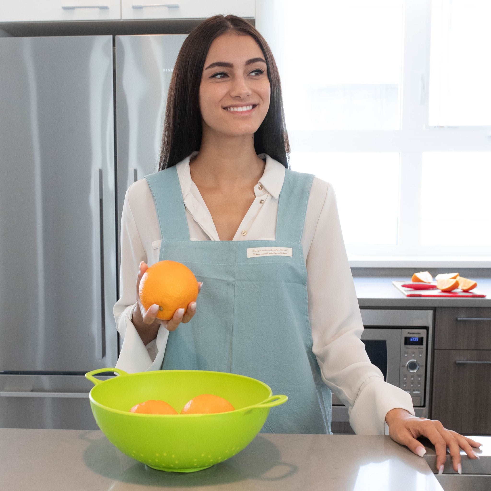 100% Cotton No - Tie Cross - Back Aprons - Hanee Aprons