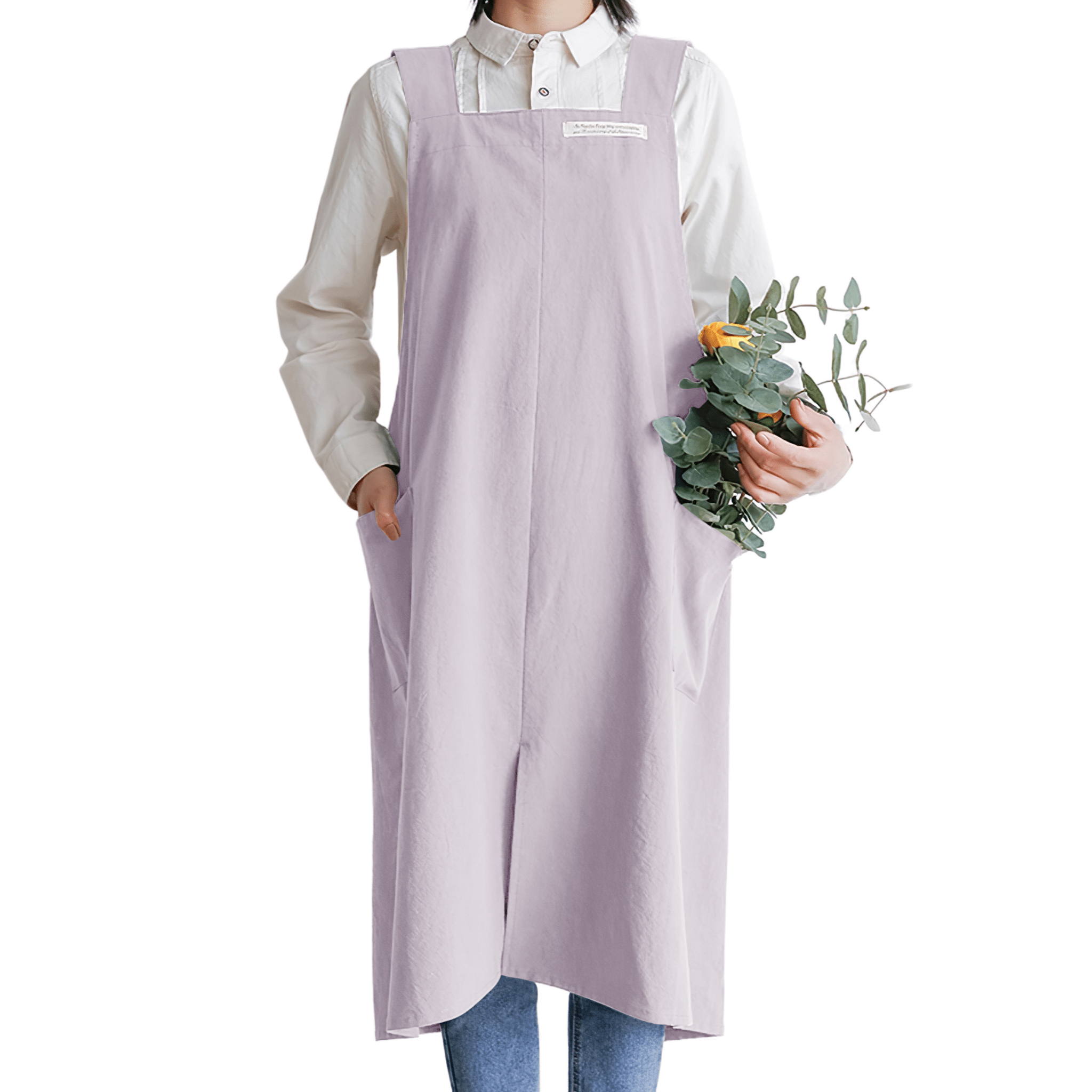 100% Cotton No - Tie Cross - Back Aprons - Hanee Aprons