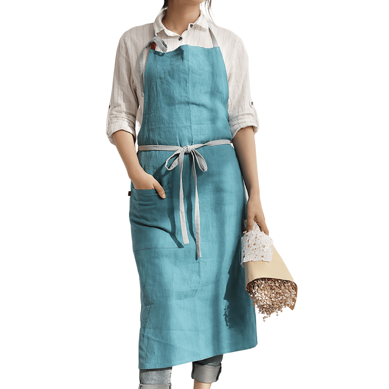 Cotton - Linen Blend Aprons 80% Linen & 20% Cotton - Hanee Aprons