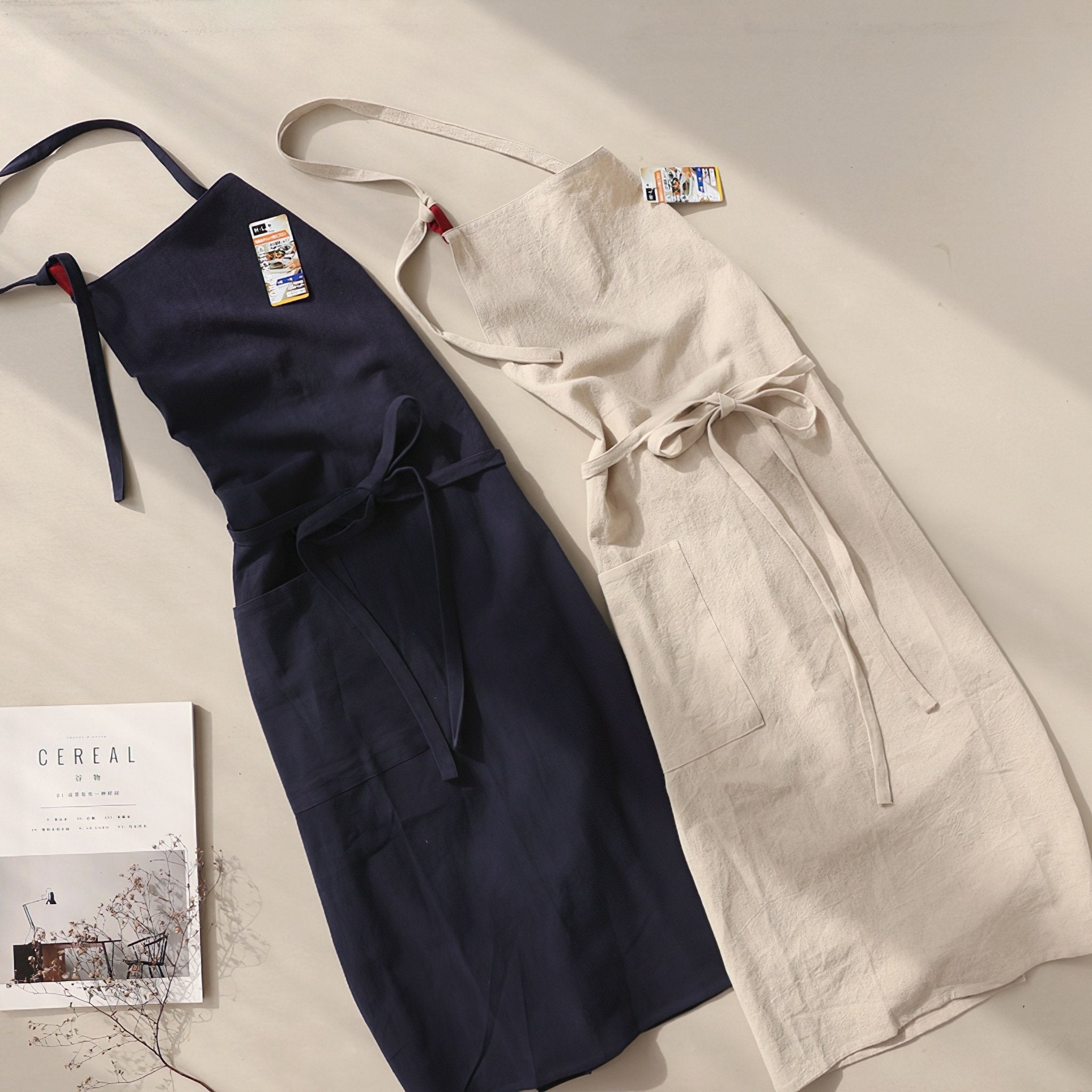 Cotton - Linen Blend Aprons 80% Linen & 20% Cotton - Hanee Aprons