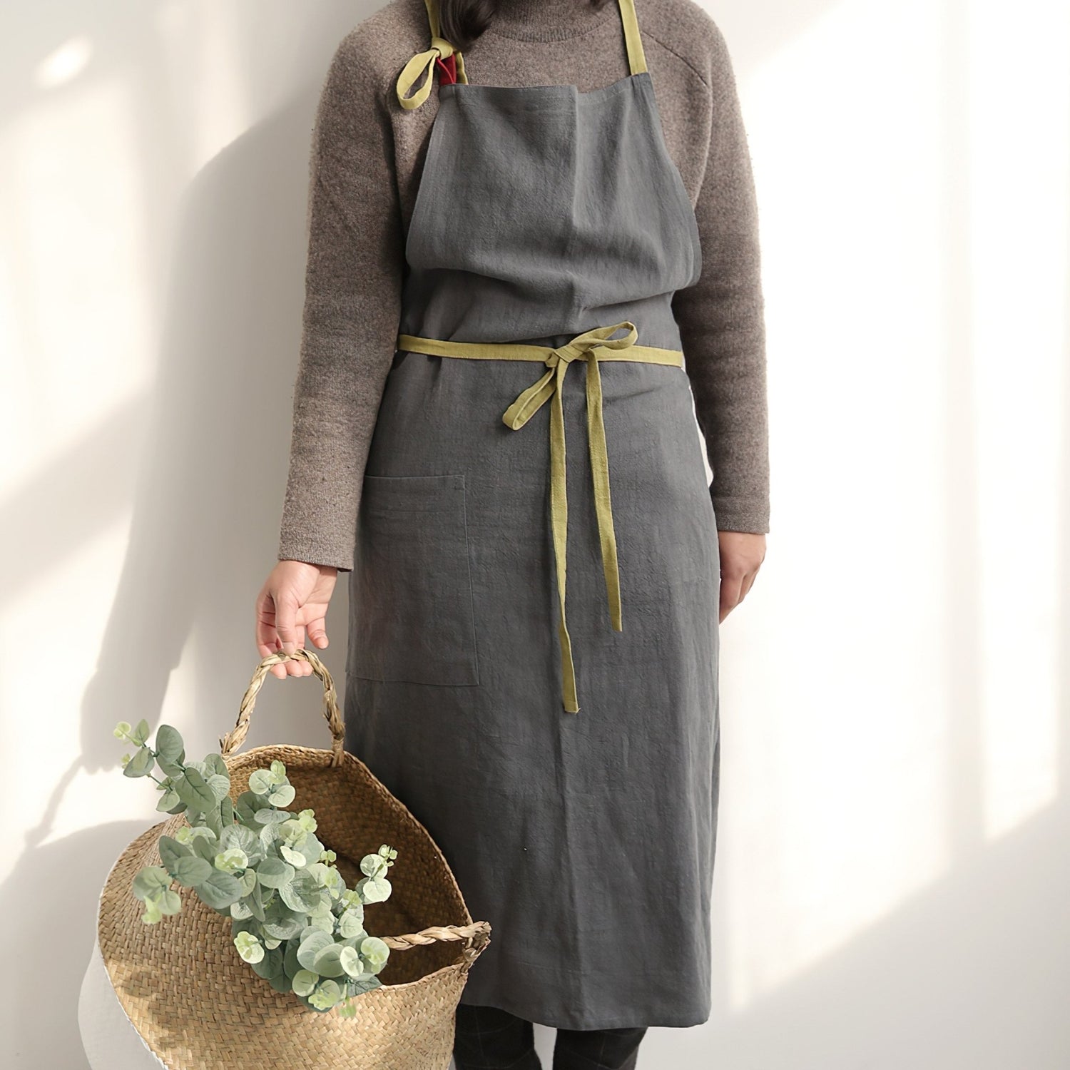 Cotton - Linen Blend Aprons 80% Linen & 20% Cotton - Hanee Aprons