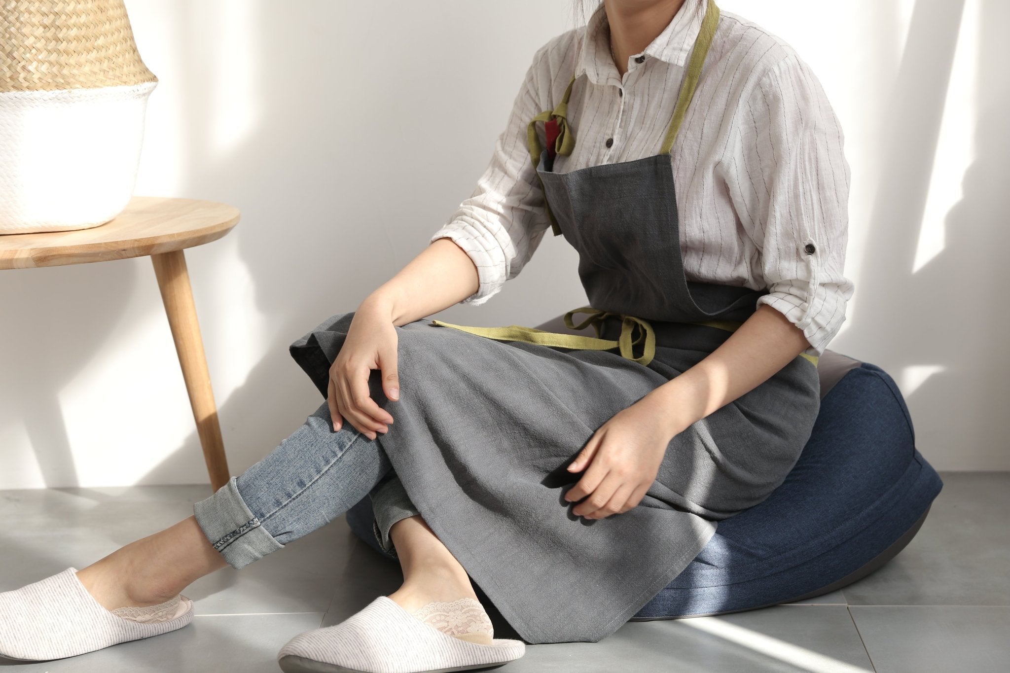 Cotton - Linen Blend Aprons 80% Linen & 20% Cotton - Hanee Aprons