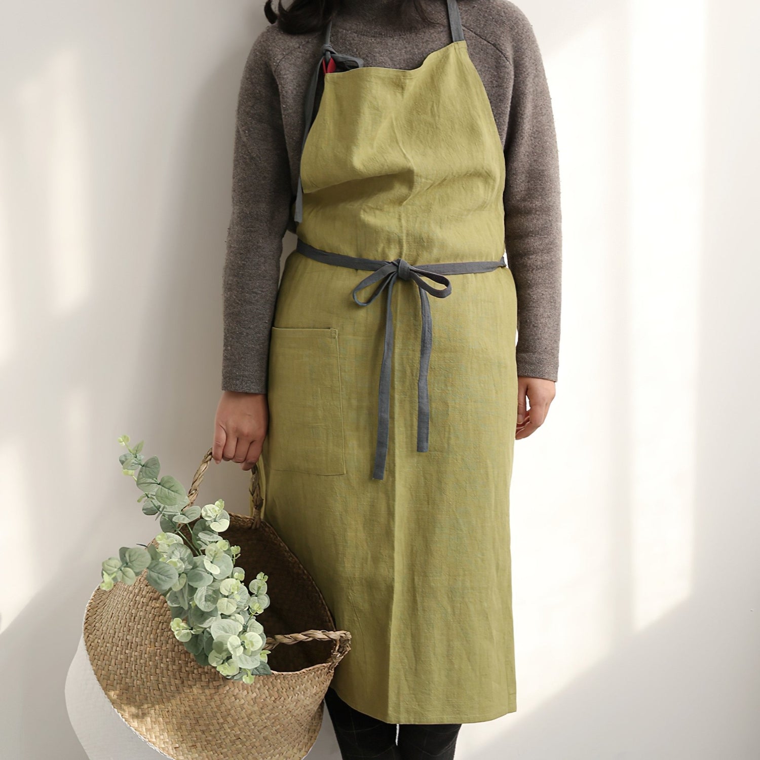 Cotton - Linen Blend Aprons 80% Linen & 20% Cotton - Hanee Aprons