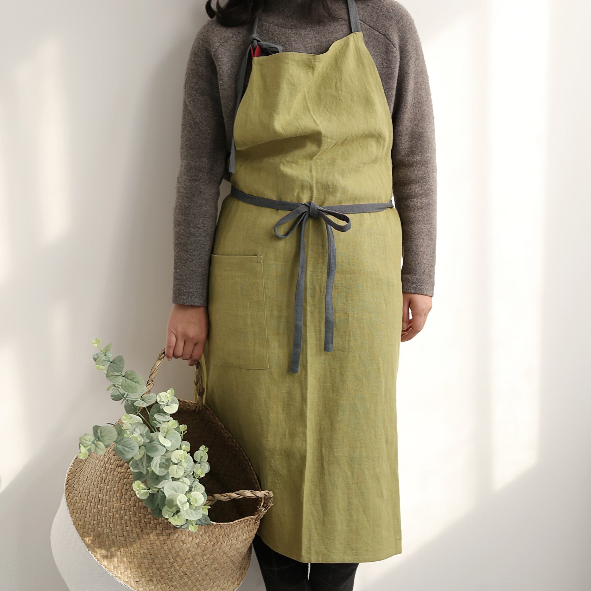 Cotton - Linen Blend Aprons 80% Linen & 20% Cotton - Hanee Aprons