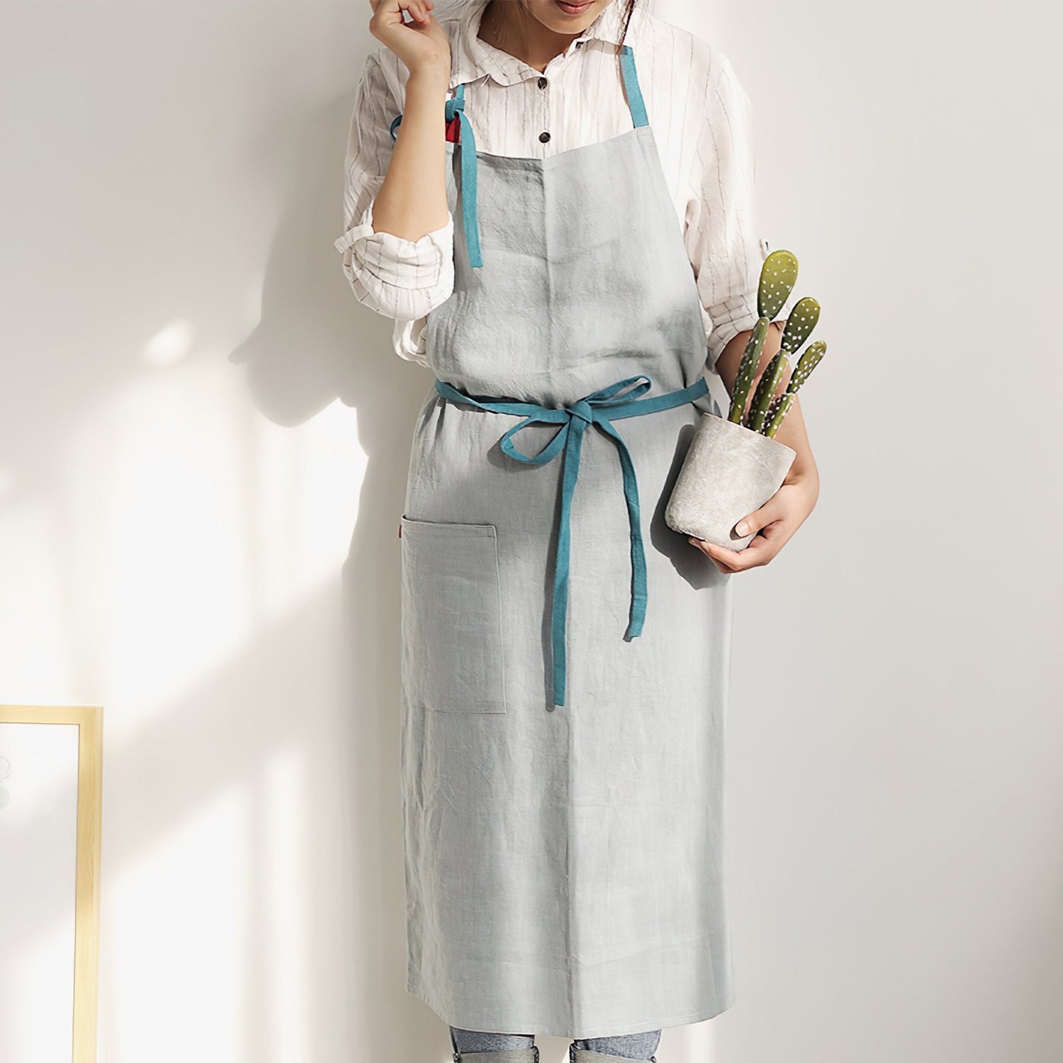 Cotton - Linen Blend Aprons 80% Linen & 20% Cotton - Hanee Aprons