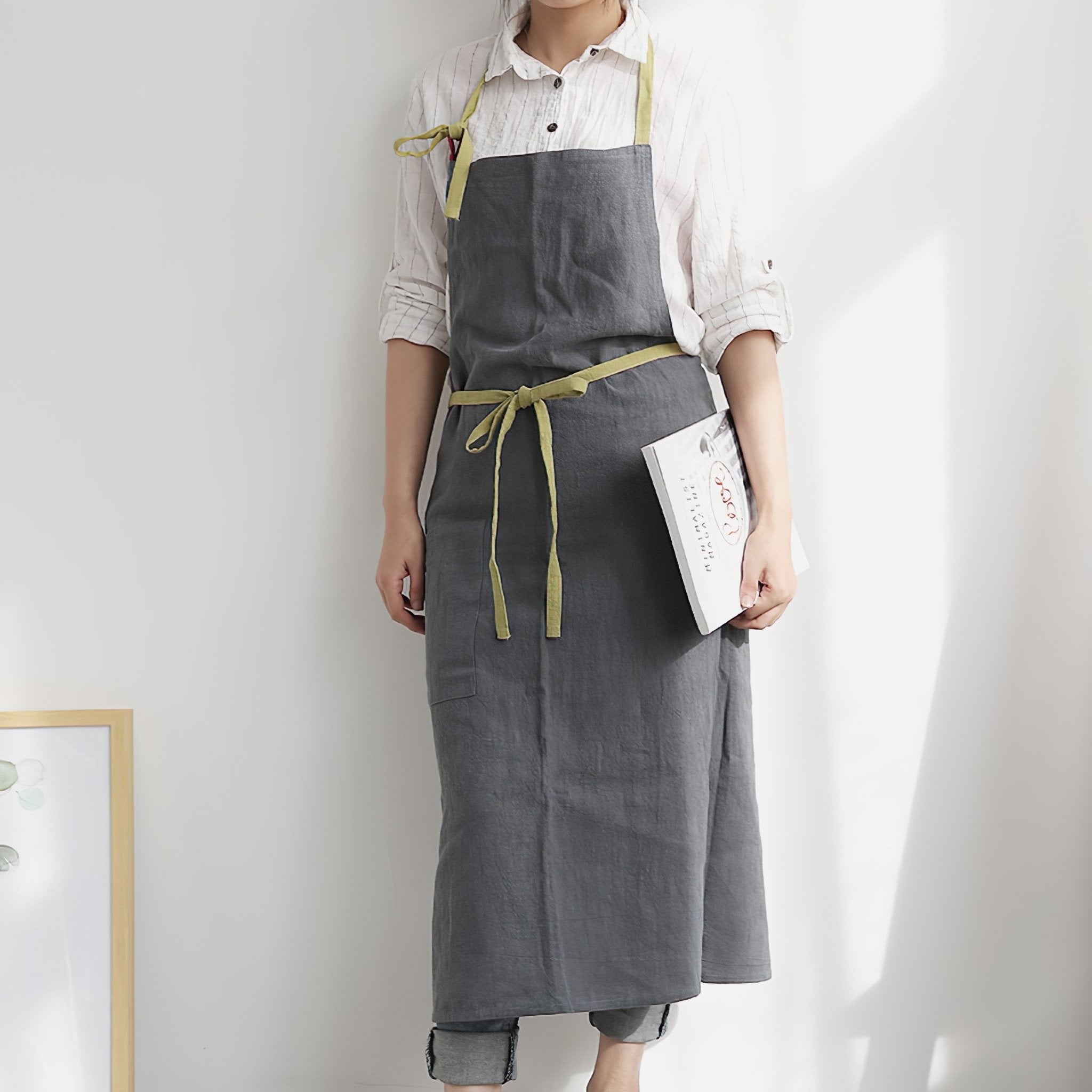 Cotton - Linen Blend Aprons 80% Linen & 20% Cotton - Hanee Aprons