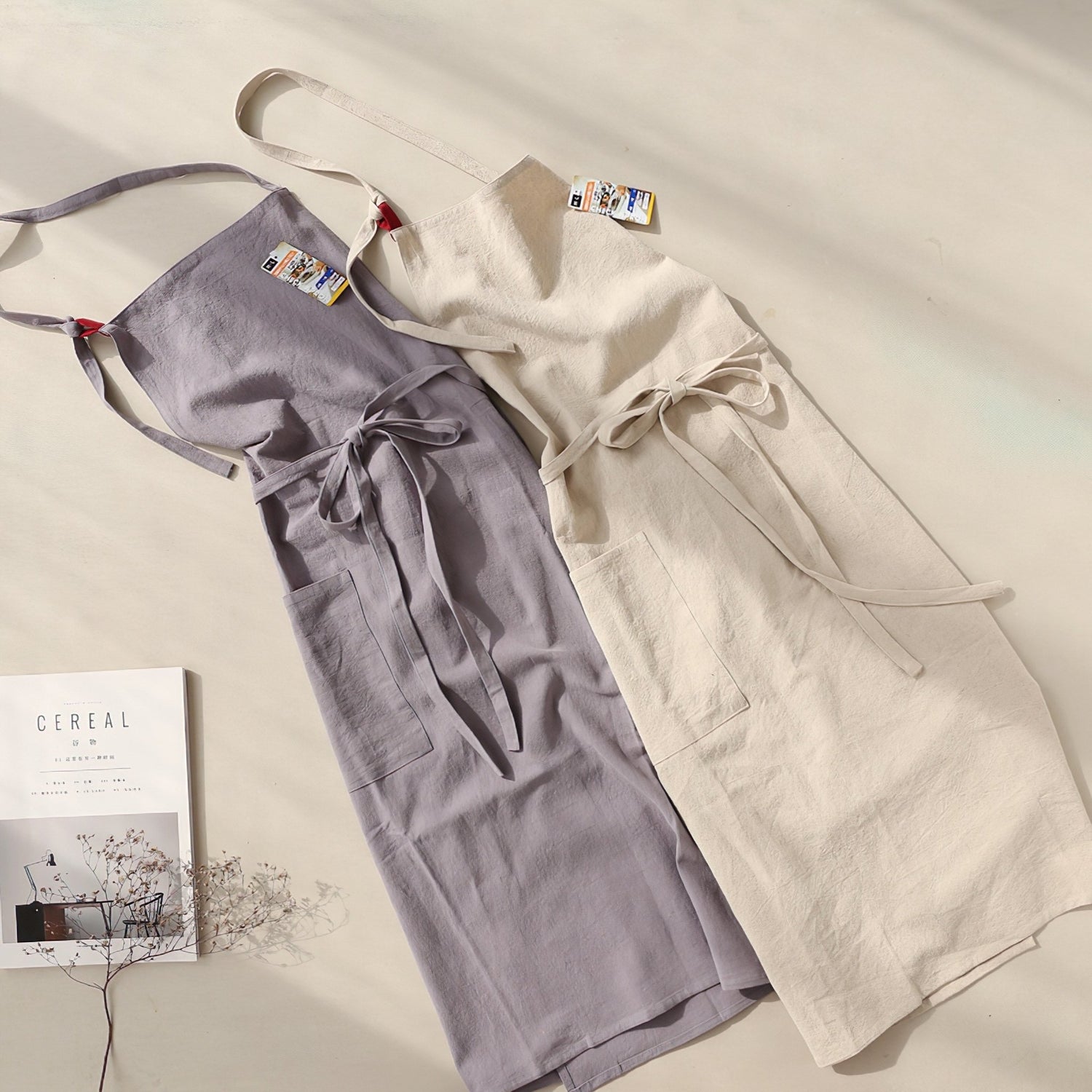 Cotton - Linen Blend Aprons 80% Linen & 20% Cotton - Hanee Aprons