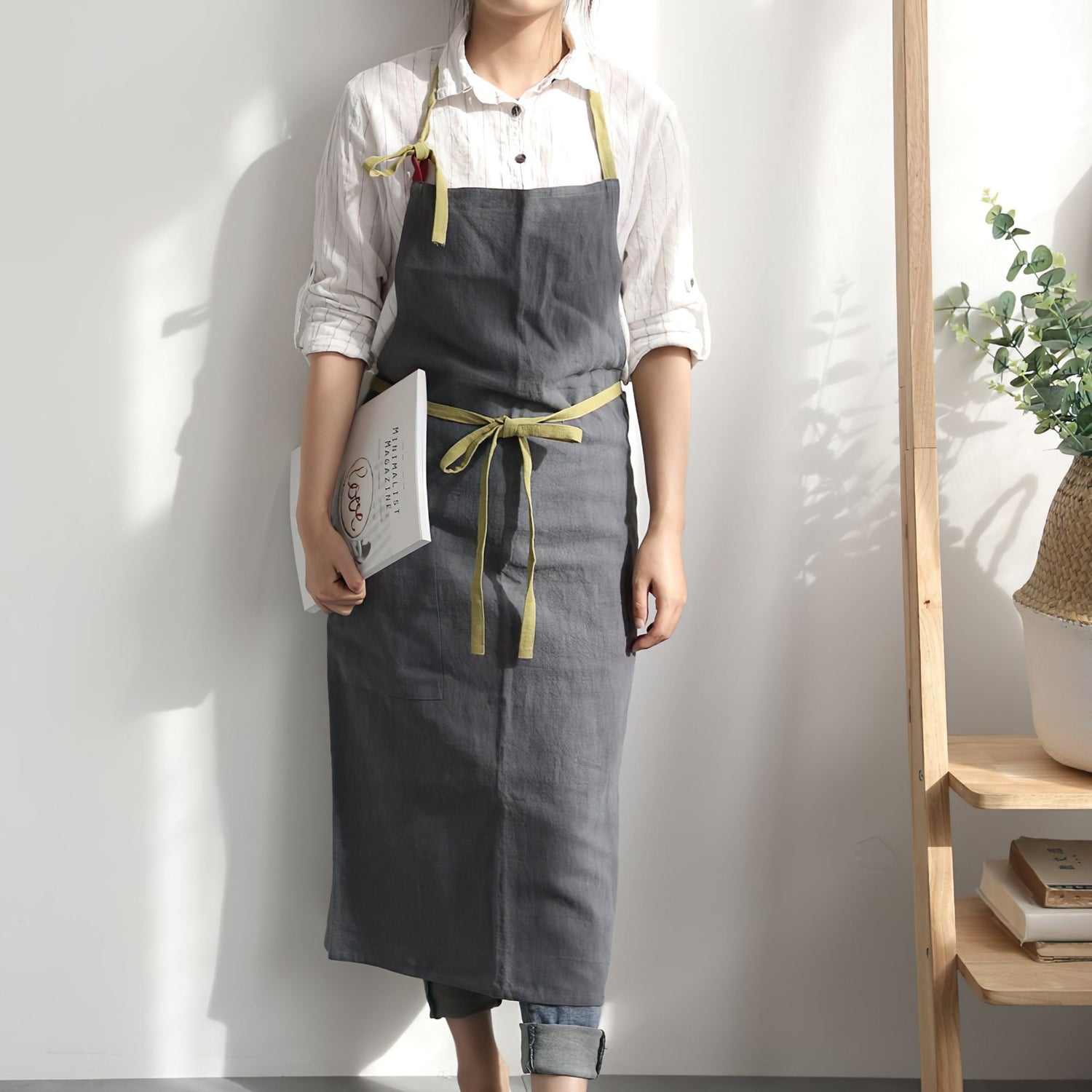 Cotton - Linen Blend Aprons 80% Linen & 20% Cotton - Hanee Aprons