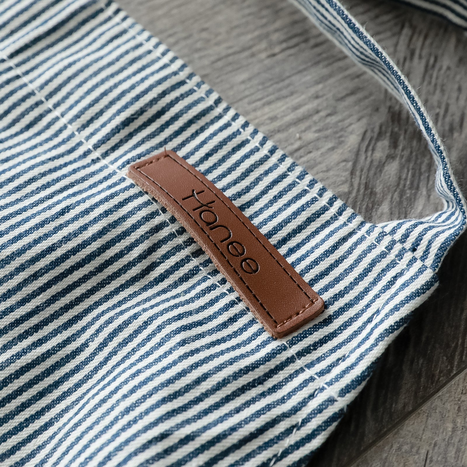Striped Cotton Canvas Cross - Back Aprons - Hanee Aprons