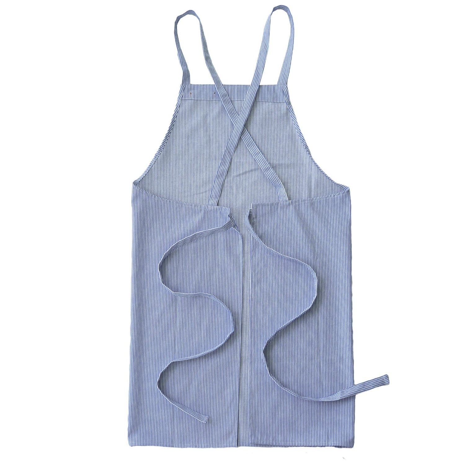 Striped Cotton Canvas Cross - Back Aprons - Hanee Aprons