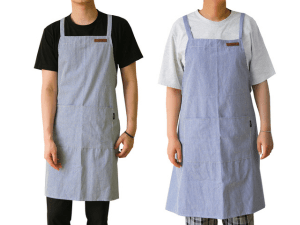 Striped Cotton Canvas Cross - Back Aprons - Hanee Aprons