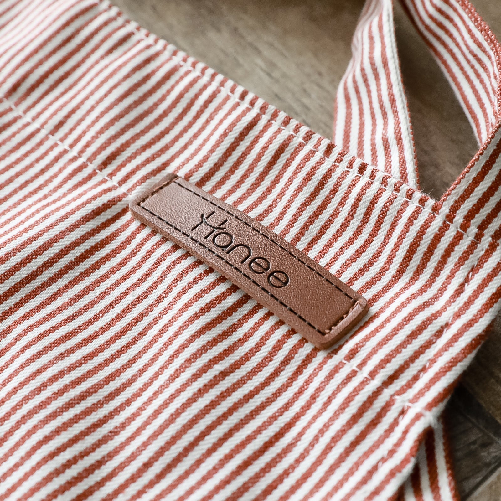 Striped Cotton Canvas Cross - Back Aprons - Hanee Aprons