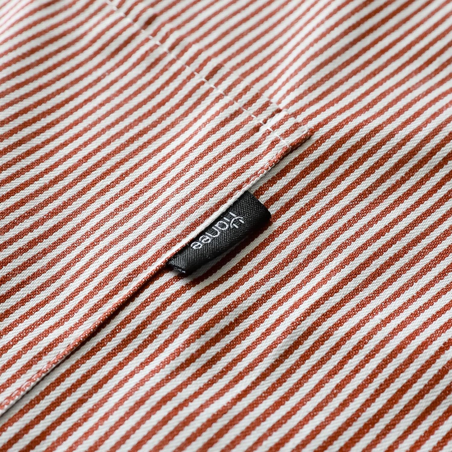 Striped Cotton Canvas Cross - Back Aprons - Hanee Aprons