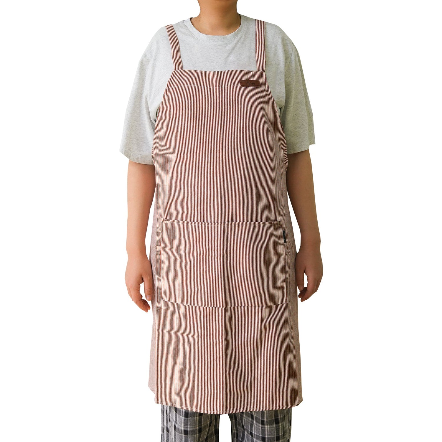 Striped Cotton Canvas Cross - Back Aprons - Hanee Aprons