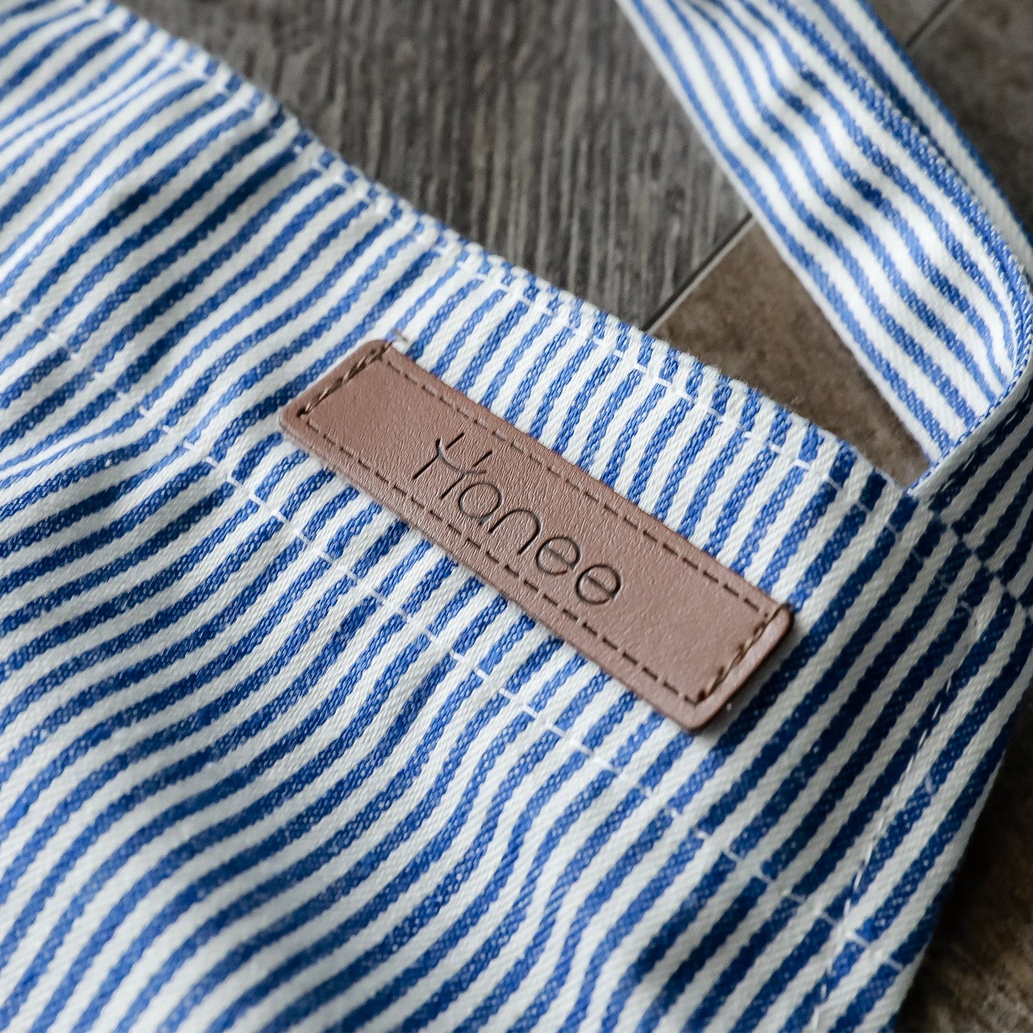Striped Cotton Canvas Cross - Back Aprons - Hanee Aprons