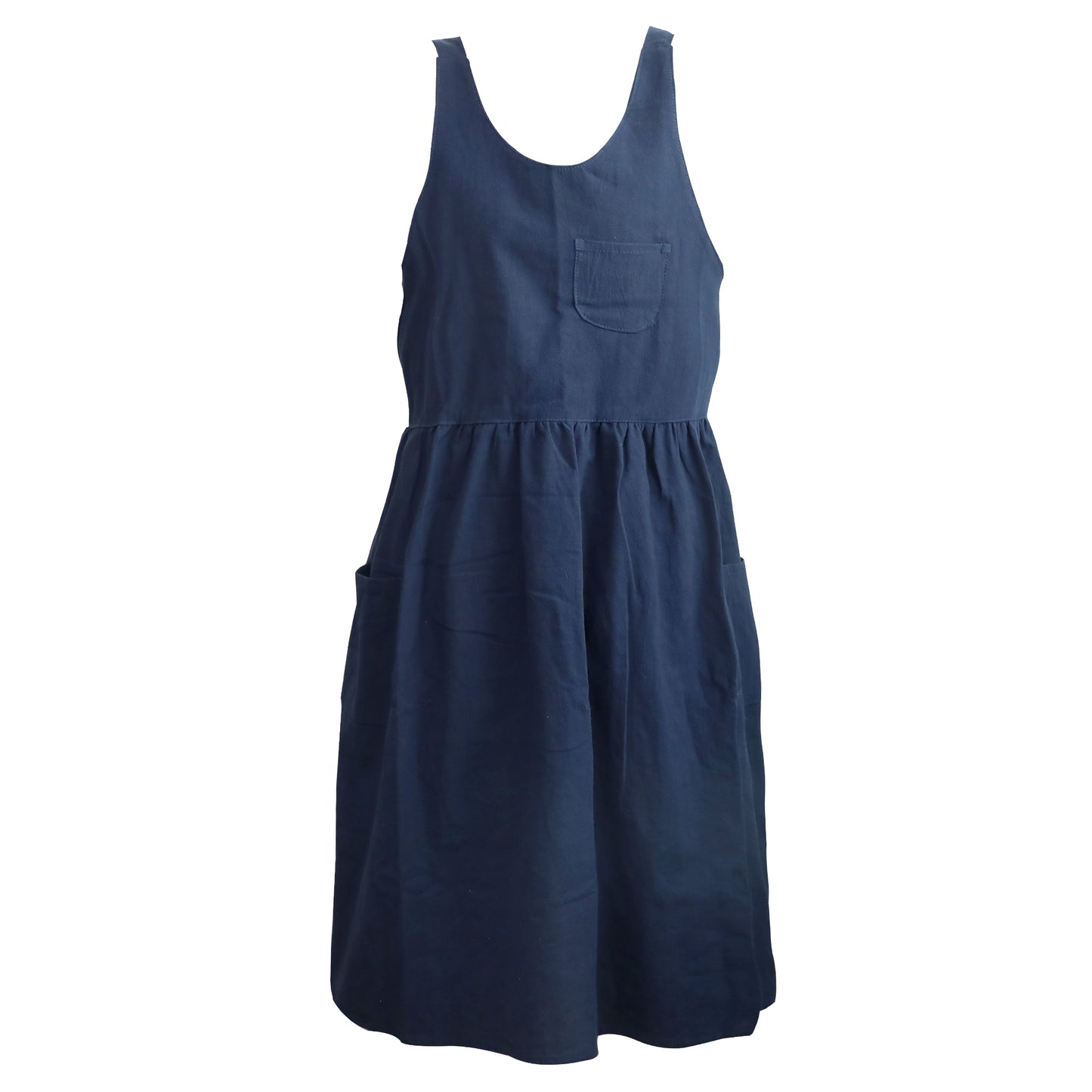 100% Cotton Cross-Back Pinafore Apron Dress