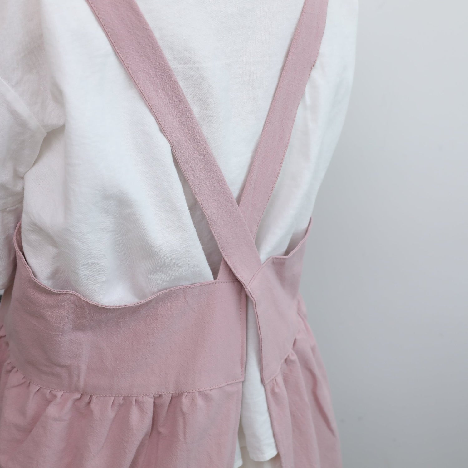 100% Cotton Cross-Back Pinafore Apron Dress