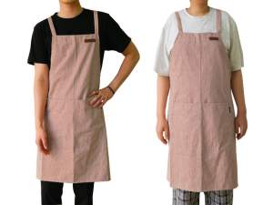 Striped Cotton Canvas Cross-Back Aprons