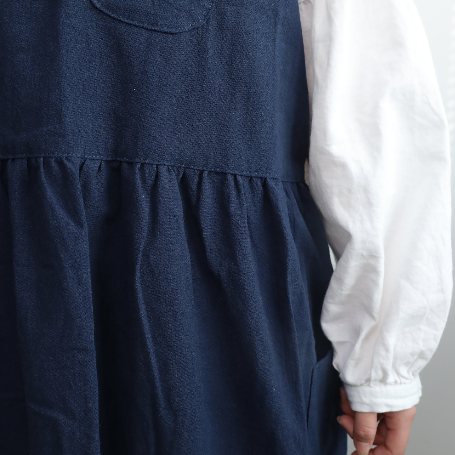 100% Cotton Cross-Back Pinafore Apron Dress