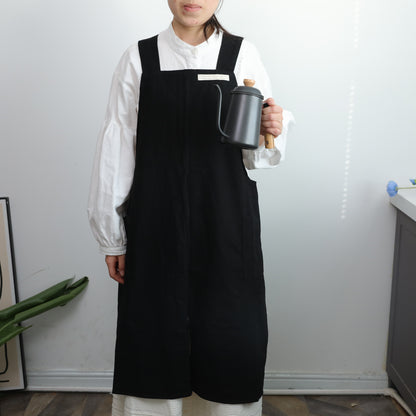 100% Cotton Cross-Back Pinafore Apron Dress