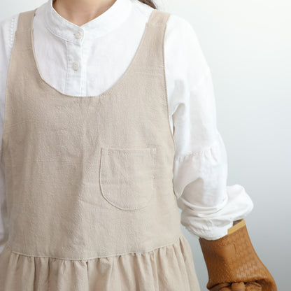 100% Cotton Cross-Back Pinafore Apron Dress